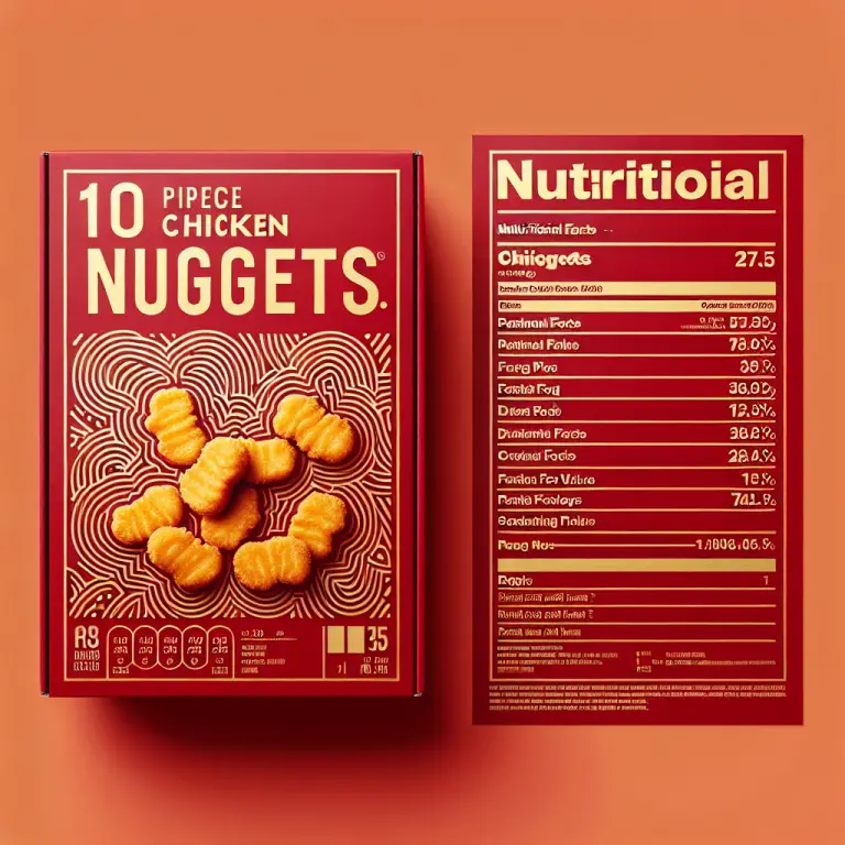 10 Piece Nuggets Mcdonaldʼs Calories