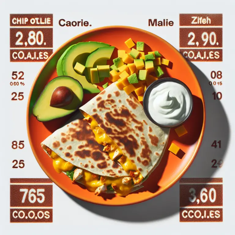 Quesadilla Chipotle Calories