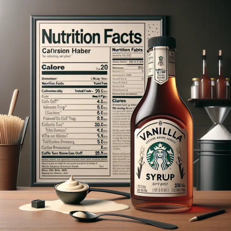 Starbucks Vanilla Syrup Calories