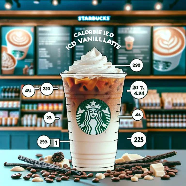 Starbucks Iced Vanilla Latte Calories